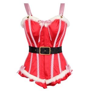 Christmas Steel Boned Overbust Corset NWT